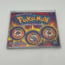 Pokemon Battling Coin Game 106 Hitmonlee/107 Hitmonchan/67 Machoke (Hasbro 1999) - Image 1