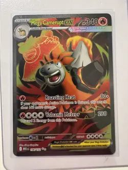 2025 Pokemon ME01: Mega Evolution NM Mega Camerupt ex - 156/132 MEG Ultra Rare - Image 1