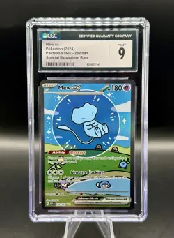 CGC 9 Mew ex Special Illustration Rare 232/091 Pokemon Paldean Fates ENGLISH - Image 1