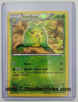 Pokemon SWADLOON 5/98 Reverse Holo Emerging Powers - Light Play 🍒 - Image 1