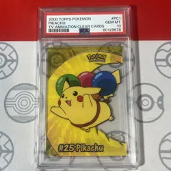 PSA 10 GEM Topps Pikachu Clear Card PC1 Pokemon 2000 TV Animation 8678 - Image 1