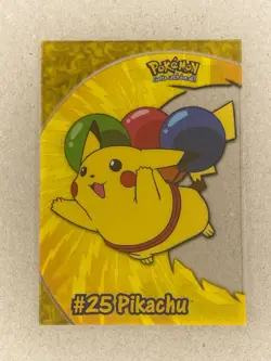 2000 Topps Pokemon Pikachu #PC1 #25 TV Animation Clear Card NM - Image 1