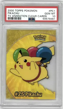 PSA 10 Pikachu 2000 Topps POKEMON TV Animation Clear Cards #PC1 - Image 1