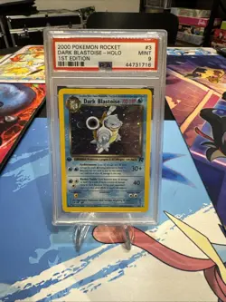 2000 Pokemon Rocket 1st Edition - Dark Blastoise Holo 3/82 PSA 9 MINT - Image 1