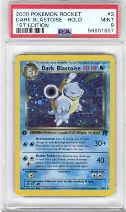 2000 Pokemon Rocket 1st Edition Dark Blastoise - Holo #3 PSA Mint 9 - Image 1