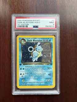 2000 Pokemon Team Rocket Dark Blastoise 1st Edition Holo #3 PSA 9 - Image 1