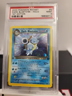 2000 Pokemon Rocket Dark Blastoise Holo 1st Edition #3/82 PSA 9 MINT - Image 1