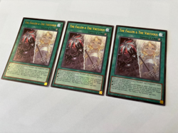 3x The Fallen & The Virtuous (Playset) CH01-EN019 Ultra Rare 1st Ed Yugioh - Image 3