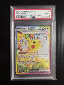 Pokemon Pikachu EX 2024 Surging Sparks #238/191 Sir PSA 9 - Image 1