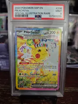Psa 9 MINT Pikachu ex SIR 238/191 Sv08: Surging Sparks Pokemon - Image 1