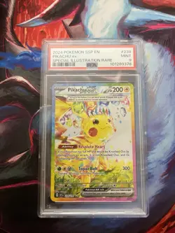Pikachu Ex Surging Sparks 238/191 SIR PSA 9 MINT Pokemon Card - Image 1