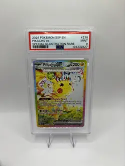 Pokemon TCG Surging Sparks Pikachu EX Card 2024 SIR, 238/191, PSA 9 Mint - Image 1
