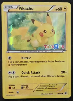 Pikachu 26/83 Generations Toys R Us Stamped Exclusive Holo Pokemon TCG 2016 HP - Image 1