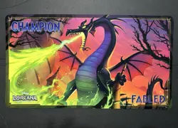 Disney Lorcana Fabled Set Championship Maleficent Playmat - OPENED - Image 1