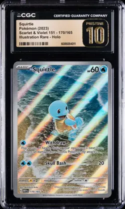 Squirtle 151 Illustration Rare #170 CGC 10 PRISTINE English - Pokemon 170/165 - Image 1