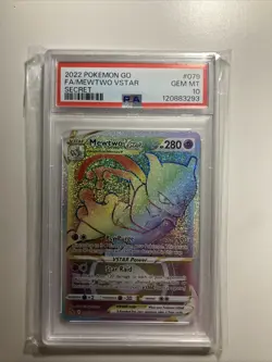 Pokemon TCG Mewtwo VSTAR Holo Ultra Rare 079/078 Pokemon GO PSA 10 Gem Mint - Image 1