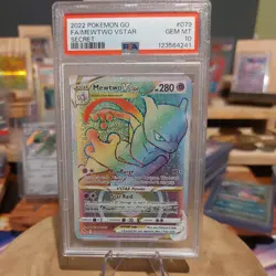 Pokemon PSA 10 Gem Mint | Mewtwo VSTAR (Secret) 079/078 Pokemon GO Holo - Image 1