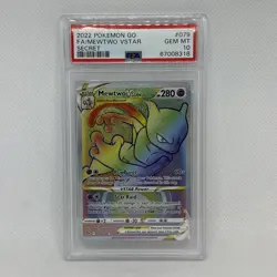 PSA 10 Mewtwo VSTAR (Secret Rare) 079/078 Pokemon GO Holo Rainbow GEM MINT - Image 1