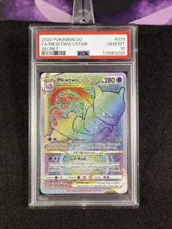 Mewtwo VSTAR 079/078 (Secret) 2022 Pokemon GO PSA 10 GEM MINT - Image 1