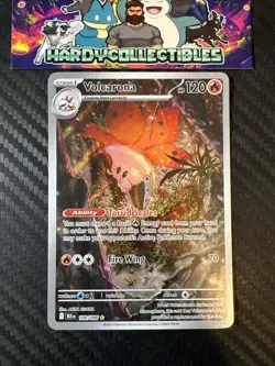 Volcarona 100/086 Sv: Black Bolt Illustration Rare Pokemon TCG Pack Fresh NM - Image 1