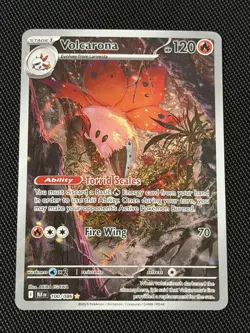 Pokemon TCG Black Bolt Volcarona Illustration Rare Card 100/086 Near Mint - Image 1