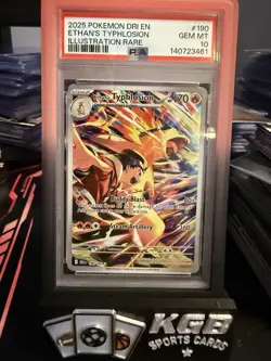 2025 Pokemon DRI EN-DESTINED RIVALS ETHAN'S TYPHLOSION ILLUSTRATION RARE PSA 10 - Image 1