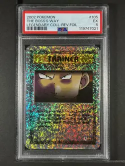 The Boss's Way Reverse Foil #105 2002 Pokemon Legendary Collection PSA 5 250001 - Image 1