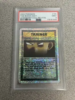 2002 Pokemon Legendary Collection Reverse Foil #105 The Boss's Way PSA 9 MINT - Image 1