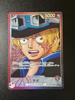 ONE PIECE Card Sabo L Alt Art OP13-004 Carrying on His Will JP - Image 1