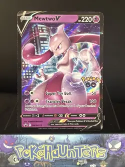 Pokemon Card Mewtwo V SWSH223 Black Star Promo Half Art Ultra Rare NM - Image 1
