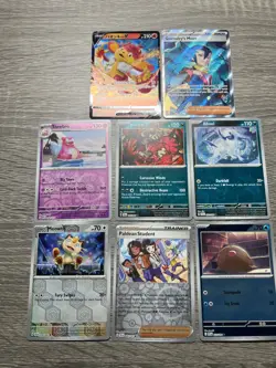 Pokemon mixed lot | Variety of 8 Cards | All Foil | 1 Card is Japanese - Image 1