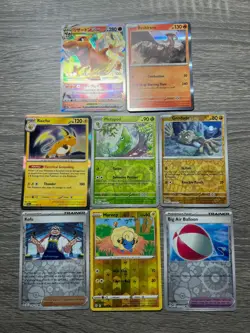 Pokemon mixed lot | Variety of 8 Cards | All Foil | 1 Card is Japanese - Image 1