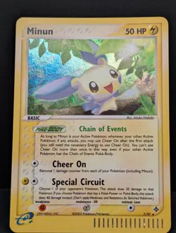 Minun 7/97 Dragon Holo Ultra Rare Pokemon TCG Nintendo e-reader vintage NM - Image 3