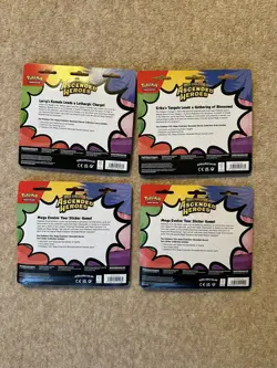 4 X Pokemon TCG: Ascended Heroes Tech Sticker & Blister Pack Bundle New & Sealed - Image 2