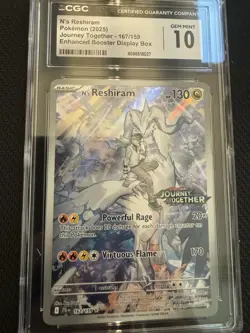 Pokemon TCG Journey Together N's Reshiram IR Promo 167/159 CGC Gem Mint 10 - Image 2