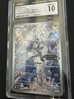 Pokemon TCG Journey Together N's Reshiram IR Promo 167/159 CGC Gem Mint 10 - Image 3