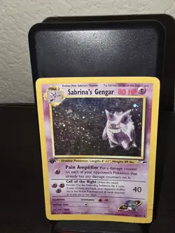 Pokemon 2000 Gym Heroes Sabrina's Gengar 1st Edition Holo - Image 1