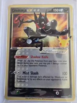 2021 Pokemon TCG Greninja SWSH144 Celebrations Black Star Promo PSA 8 - Image 2