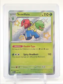 SCOVILLAIN 2024 POKEMON PALDEAN FATES SHINY RARE HOLO A 107/091 Q3687 - Image 1