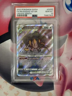 2023 POKEMON SWORD & SHIELD CROWN ZENITH #GG55 FULL ART/REGIGIGAS VSTAR PSA 10 - Image 3