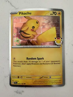 Pokemon Pikachu 051 /162 2026 Pokemon Day Stamped Promo TCG NM - Image 1