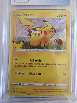 2021 Pokemon Black Star Promos Pikachu SWSH039 CGC 9 Mint - Image 2