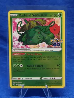Radiant Venusaur #004/078 Pokemon Go - lllustration Rare - Image 1