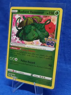 Radiant Venusaur #004/078 Pokemon Go - lllustration Rare - Image 2
