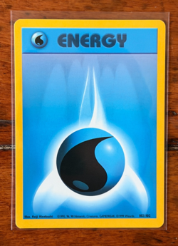 1999 Pokemon Water Energy 102/102 Base Set Unlimited - NM/LP - Image 1