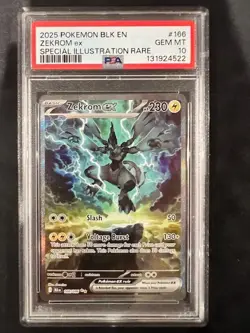 2025 Pokemon Black Bolt Zekrom Ex Special Illustration Rare PSA 10 166/086 - Image 1