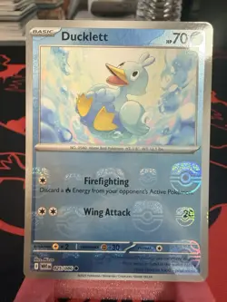 Ducklett 025/086 Master Ball Pattern White Flare Pokemon TCG - Image 1