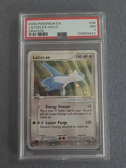 Pokemon EX Dragon #94 Latios EX Holo 2003 PSA 7 - Image 1