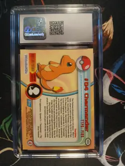 Charmander Silver Foil 1st Printing (Blue Topps Logo) #4 1999 CGC 9 - Image 2