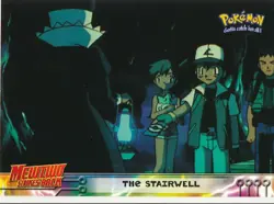 #19 STAIRWELL 1999 Topps Pokemon Movie BLUE LOGO MEWTWO STRIKES BACK ASH MISTY - Image 1